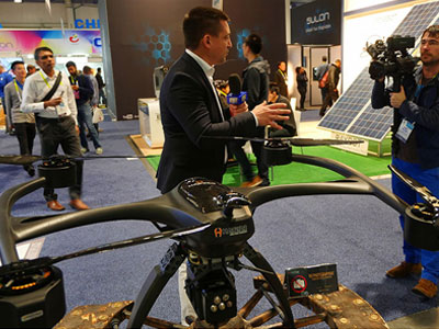 哈瓦無人機亮相美國廣播電視展，并受到當地電視臺報道