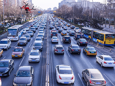 湖南交警借力警用無人機 保障道路通暢