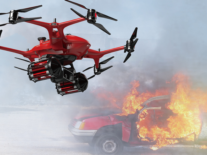 厲害了！哈瓦無人機上戰場可投彈殺敵,入火場能秒速滅火